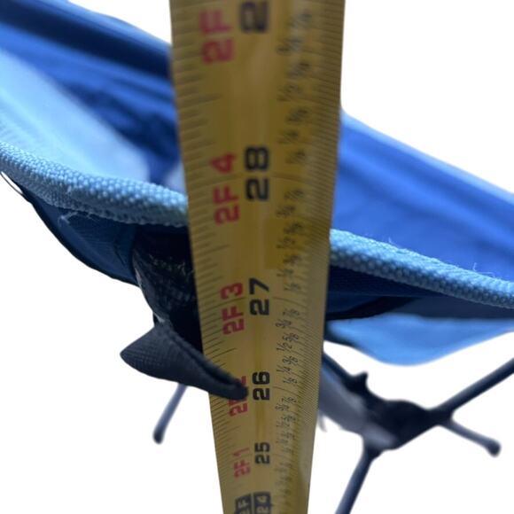 Adventuridge Lightweight Small Portable Blue Camp Chair and Bag 3.2lbs - Picture 8 of 13
